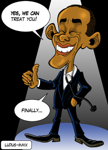 Cartoon: Barack Obama and health (medium) by Ludus tagged obama,health