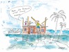 Cartoon: Baustelle (small) by Pralow tagged klimawandel,existenz,schwellenländer,co2,ausstoß,fossile,brennstoffe,atomausstieg,akw