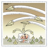 Cartoon: Media war (small) by kifah tagged media,war
