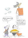 Cartoon: Katzenleben (small) by BuBE tagged katze,tiere,haustier,leben,sprungtuch,rettung,tierschutz
