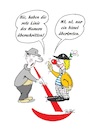 Cartoon: rote Linie (small) by BuBE tagged rote,linie,überschreiten,clown,übertreibung