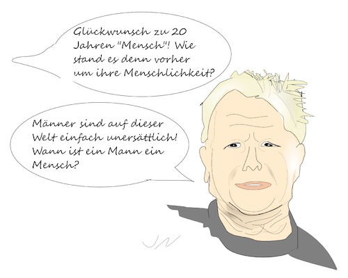 Cartoon: Herbert Grönemeyer (medium) by Jochen N tagged mensch,männer,bochum,musik,gesang,jubiläum,menschlich,konzert,ego,ellenbogen,macht