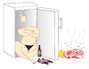 Cartoon: Coole Kühlung (small) by Jochen N tagged hitze,sommer,heiß,kalt,bier,fleisch,käse,küche,sonne,eis,schmeißfliege,fleischfliege,fliege,abkühlung,nackt,maik