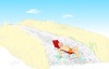 Cartoon: Hitzesommer im Flussbett (small) by Jochen N tagged dürre,hitze,klima,klimaschutz,klimawandel,trockenheit,fluss,wassermangel,sommer,sonne,liege,erschöpfung,pfütze,steine,wadi