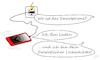 Cartoon: Laden (small) by Jochen N tagged osama,bin,laden,leibwächter,sami,gefährder,islam,al,qaida,abschieben,aufladen,smartphone,steckdose,stecker,blitz,strom
