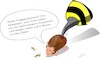 Cartoon: Macron (small) by Jochen N tagged macron,gelbwesten,frankreich,europawahl,proteste,wespen,wespenstich,igel,stachel,boden,stichhaltig