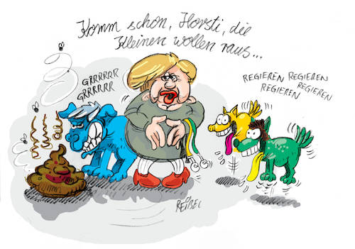 Cartoon: Jamaika (medium) by REIBEL tagged koalition,bundestagswahl,merkel,afd,nestbeschmutzer,csu,seehofer,kurswechsel,juniorpartner,fdp,grüne,cdu,politik,verhandlungen,jamaika,koalition,bundestagswahl,merkel,afd,nestbeschmutzer,csu,seehofer,kurswechsel,juniorpartner,fdp,grüne,cdu,politik,verhandlungen,jamaika