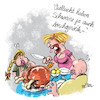 Cartoon: Gammelfleisch (small) by REIBEL tagged tattoo,braten,gammel,fleisch,essen,familie,tisch,messer,mutter,vater,kind,herkunft,kannibale