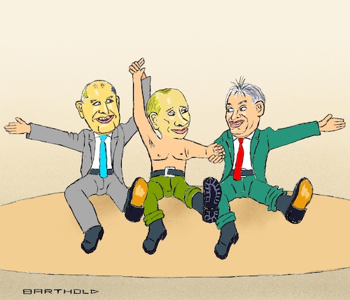 Cartoon: Comecon-Revival gestartet! (medium) by Barthold tagged ungarn,bulgarien,bruch,eu,solidarität,nichteinhaltung,russland,sanktionen,bezug,gas,neue,verträge,rumen,radew,viktor,orban,wladimir,putin,kasatschok,comecon,rgw,rat,gegenseitige,wirtschaftshilfe,cartoon,karikatur,barthold,ungarn,bulgarien,bruch,eu,solidarität,nichteinhaltung,russland,sanktionen,bezug,gas,neue,verträge,rumen,radew,viktor,orban,wladimir,putin,kasatschok,comecon,rgw,rat,gegenseitige,wirtschaftshilfe,cartoon,karikatur,barthold