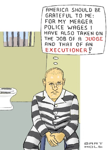 Cartoon: Derek Chauvin (medium) by Barthold tagged derek,chauvin,police,officer,sergeant,minneapolis,minnesota,manslaughter,murder,george,floyd,operation,suspect,minor,delinquency,black,lives,matter,riots,protests,challege,rule,of,law,rassism,white,supremacy,verdict,22,twentytwo,years,prison,jail,cell,cartoon,caricature,barthold,derek,chauvin,police,officer,sergeant,minneapolis,minnesota,manslaughter,murder,george,floyd,operation,suspect,minor,delinquency,black,lives,matter,riots,protests,challege,rule,of,law,rassism,white,supremacy,verdict,22,twentytwo,years,prison,jail,cell,cartoon,caricature,barthold