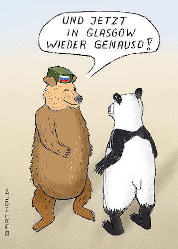 Cartoon: Die Dienstmänner sind sich einig (medium) by Barthold tagged russland,china,bremser,klimaschutz,verweigerung,festlegung,datum,erreichung,klimaneutralität,ende,kohleverstromung,russischer,bär,pandabär,bärendienst,g20,rom,2021,cop26,glasgow,cartoon,karikatur,barthold,russland,china,bremser,klimaschutz,verweigerung,festlegung,datum,erreichung,klimaneutralität,ende,kohleverstromung,russischer,bär,pandabär,bärendienst,g20,rom,2021,cop26,glasgow,cartoon,karikatur,barthold