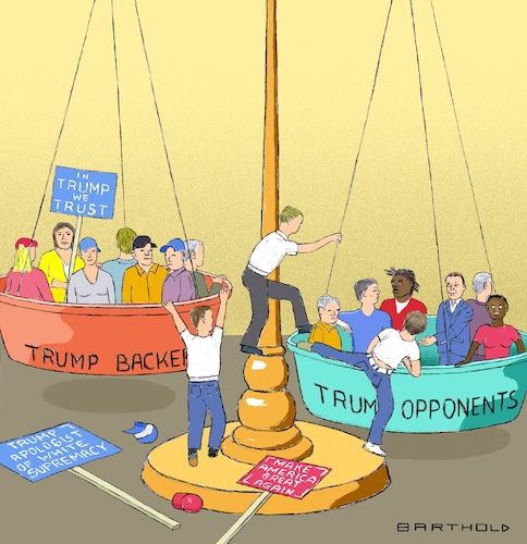 Cartoon: Election Scales (medium) by Barthold tagged donald,trump,election,autumn,2020,movement,voters,swing,approval,rating,handling,corona,crisis,pandemic,unclear,position,concerning,racism,compliance,constitutional,order,federalism,scales,basemall,cap,placard,democratic,republican,party,cartoon,barthold,donald,trump,election,autumn,2020,movement,voters,swing,approval,rating,handling,corona,crisis,pandemic,unclear,position,concerning,racism,compliance,constitutional,order,federalism,scales,basemall,cap,placard,democratic,republican,party,cartoon,barthold