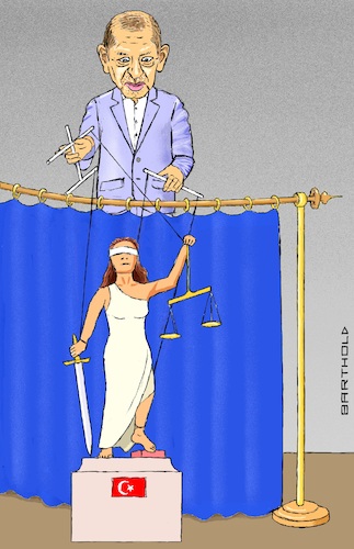 Cartoon: Justiz-Farce Imamoglu (medium) by Barthold tagged ekrem,imamoglu,bürgermeister,istanbul,urteil,zwei,jahre,haft,vorwurf,beleidigung,politischer,missbrauch,justiz,einflussnahme,recep,tayyip,erdogan,präsidentenwahl,2023,puppenspieler,marionette,justitia,cartoon,karikatur,barthold,ekrem,imamoglu,bürgermeister,istanbul,urteil,zwei,jahre,haft,vorwurf,beleidigung,politischer,missbrauch,justiz,einflussnahme,recep,tayyip,erdogan,präsidentenwahl,2023,puppenspieler,marionette,justitia,cartoon,karikatur,barthold