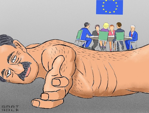 Cartoon: Neuer EU-Migrationspakt (medium) by Barthold tagged eu,europäische,union,migrationspakt,september,23,2020,verkürzte,verfahren,drei,monate,solidaritätsmechanismus,ungeklärt,asylrecht,eingeschränkt,rechtsweg,klageweg,lager,moria,brand,beschlüsse,solidarität,aufnahme,abschiebung,abschottung,asylbewerber,konferenzrunde,cartoon,karikatur,barthold,eu,europäische,union,migrationspakt,september,23,2020,verkürzte,verfahren,drei,monate,solidaritätsmechanismus,ungeklärt,asylrecht,eingeschränkt,rechtsweg,klageweg,lager,moria,brand,beschlüsse,solidarität,aufnahme,abschiebung,abschottung,asylbewerber,konferenzrunde,cartoon,karikatur,barthold