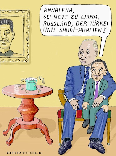 Cartoon: Tipp vom Altkanzler (medium) by Barthold tagged gerhard,schröder,schoßhocker,wladimir,putin,altkanzler,warnung,ampel,außenpolitik,annalena,baerbock,samthandschuhe,china,russland,türkei,saudi,arabien,cartoon,karikatur,barthold,gerhard,schröder,schoßhocker,wladimir,putin,altkanzler,warnung,ampel,außenpolitik,annalena,baerbock,samthandschuhe,china,russland,türkei,saudi,arabien,cartoon,karikatur,barthold