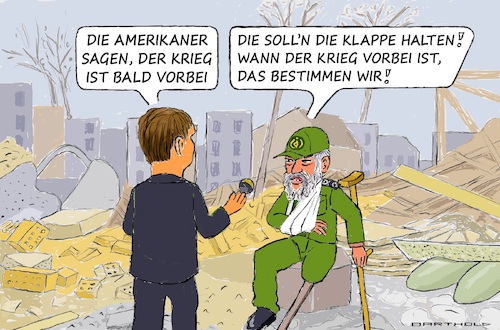 Cartoon: Uff! Was planen sie noch? (medium) by Barthold tagged trump,äußerung,aussicht,baldiges,ende,krieg,sprecher,revolutionsgarden,widerspricht,selbstbewusstsein,hybris,fragezeichen,cartoon,karikatur,barthold,trump,äußerung,aussicht,baldiges,ende,krieg,sprecher,revolutionsgarden,widerspricht,selbstbewusstsein,hybris,fragezeichen,cartoon,karikatur,barthold