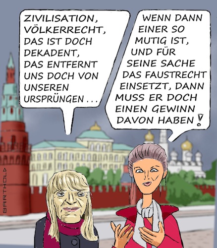 Cartoon: Zwei Friedensbewegte (medium) by Barthold tagged manifest,für,frieden,alice,schwarzer,sahra,wagenknecht,unterzeichner,margot,käßmann,exgeneral,erich,vad,franz,alt,oskar,lafontaine,reinhard,mey,jürgen,todenhöfer,wolfgang,grupp,tino,chrupalla,ablehnung,waffenlieferungen,aufruf,friedensverhandlungen,cartoon,karikatur,barthold,manifest,für,frieden,alice,schwarzer,sahra,wagenknecht,unterzeichner,margot,käßmann,exgeneral,erich,vad,franz,alt,oskar,lafontaine,reinhard,mey,jürgen,todenhöfer,wolfgang,grupp,tino,chrupalla,ablehnung,waffenlieferungen,aufruf,friedensverhandlungen,cartoon,karikatur,barthold