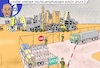 Cartoon: Finten-Bibi in Aktion (small) by Barthold tagged gaza,gazakrieg,netanyahu,natanjahu,monatelanger,stopp,hilfslieferungen,druck,uno,staatengemeinschaft,aufhebung,blockade,täuschung,zulassung,hilfe,blockierung,hinter,grenze,bevölkerung,hungert,weiter,cartoon,karikatur,barthold