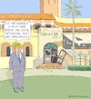 Cartoon: Hotel Owner Trump Speaking (small) by Barthold tagged donald,trump,president,united,states,america,hotel,golf,resort,owner,conflict,of,interest,stay,home,order,social,distancing,public,health,corona,virus,covid,19,sars,cov2,mar,lago,drop,in,reservations,loss,making,operation,caricature,barthold