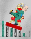 Cartoon: Solide aufgestellt! (small) by Barthold tagged wahl,israel,oktober,2022,benjamin,netanyahu,netanjahu,unterstützer,potentielle,koalitionspartner,religiöse,zionisten,schas,vereingtes,torah,judentum,fundamentalistisch,religiös,balkendiagramm,wahlergebnis,thron,schief,cartoon,karikatur,barthold