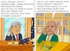 Cartoon: Verschiedene Sichten (small) by Barthold tagged usa,iran,krieg,absichtserklärung,friedensabkommen,trump,will,kriegsende,netanjahu,für,fortsetzung,elimination,hisbollah,fiktiver,dialog,telefonat,donald,hämisch,bibi,zweifel,an,übereinkunft,jcpoa,soviel,wie,wiener,abkommen,2015,cartoon,karikatur,barthold