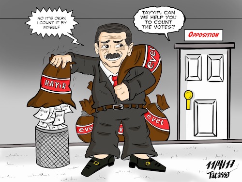 Cartoon: Erdogan_elections (medium) by Tacasso tagged recep,tayyip,erdogan,elections,secim,turkey,presidential,system