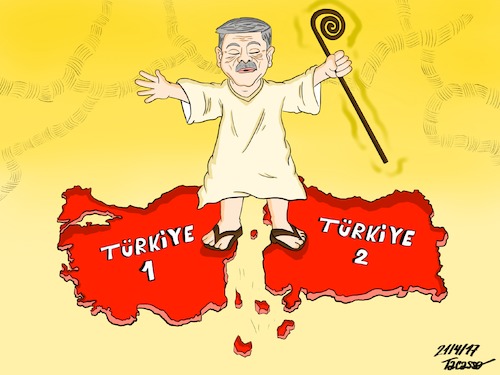 Cartoon: Turkey_Tuerkei (medium) by Tacasso tagged türkei,recep,tayyip,erdogan,referendum,akp,reis,diktatur,turkey,türkiye