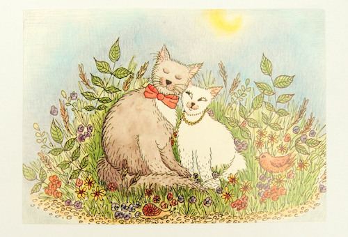 Cartoon: bald ist valentinstag (medium) by katzen-gretelein tagged katzen,liebe,sommer,nachwuchs