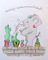 Cartoon: seelenverwandtschaft (small) by katzen-gretelein tagged seele,elefant,kakteen,verwandtschaft