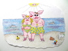 Cartoon: unter südlicher sonne 4 (small) by katzen-gretelein tagged schweine,partnerlook,strandleben