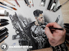 Cartoon: Drawing Punisher - 3D Comics (small) by Art by Mihai Alin Ion tagged drawing painting illustration 3dart artwork marvel netflix the punisher frankcastle castiglione comicbook marvelcomics punishercomics drawingthepunisher