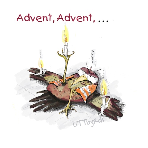Cartoon: Advent (medium) by OTTbyrds tagged advent,weihnachten,lastgeneration,futureforfriday,festkleben,klimaaktivisten,klimawandel,klimaschutz