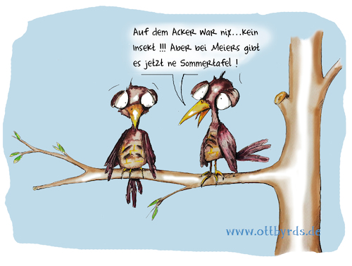 Cartoon: Die neuen Sozialhilfeempfänger (medium) by OTTbyrds tagged hartz4,sozialhilfe,insektensterben,tafel,silentforest,insectsdie,socialcare