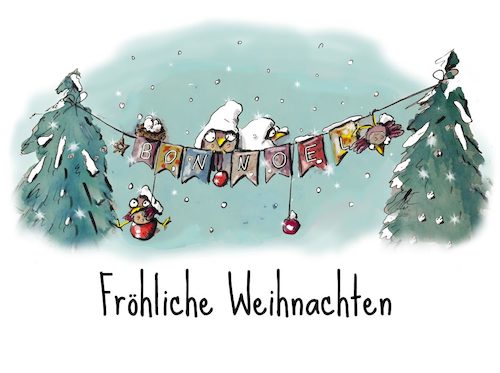 Cartoon: Fröhliche Weihnachten (medium) by OTTbyrds tagged weihnachten,christtmas,jul,noel,natale,navidad,2019