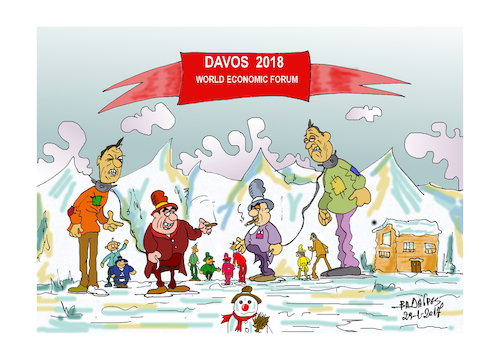 Cartoon: DAVOS 2018 (medium) by vasilis dagres tagged davos,2018,forum