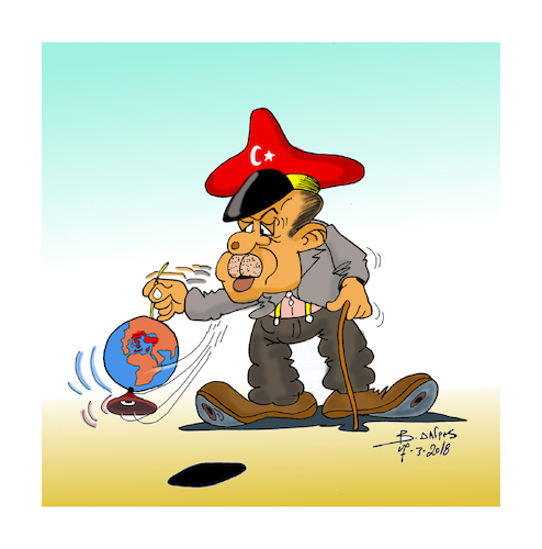Cartoon: Erdogan DICTACTOR (medium) by vasilis dagres tagged erdogan,dictactor,turkey,dictatorships