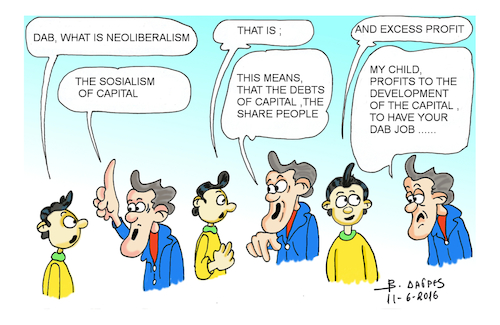Cartoon: NEOLIBERALISM (medium) by vasilis dagres tagged econome,system,neoliberalism,globalization