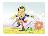 Cartoon: Emmanuel MACRON (small) by vasilis dagres tagged macron,and,working,rights