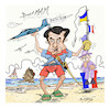 Cartoon: Emmanuel Macron (small) by vasilis dagres tagged emmanuel,macron,european,union