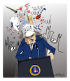 Cartoon: TRUMP (small) by vasilis dagres tagged trump,war