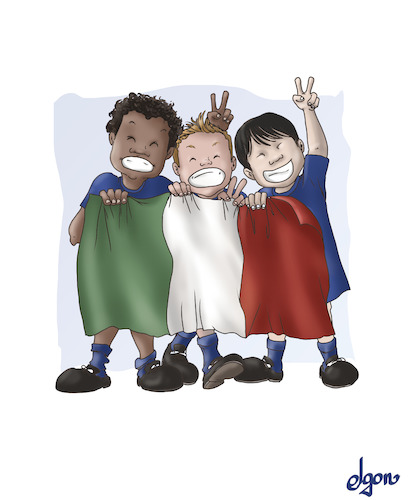 Cartoon: Italian Brothers (medium) by Alagooon tagged racism,multiculturalism