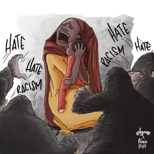 Cartoon: Pietas (medium) by Alagooon tagged racism,hate