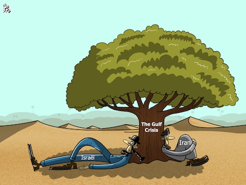 Cartoon: The Gulf Crisis (medium) by Ali Ghamir tagged the,gulf,crisis