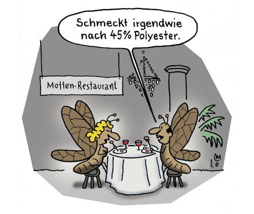 Cartoon: Beim Essen (medium) by Lo Graf von Blickensdorf tagged restaurant,motten,harris,tweed,tineola,bisselliella,kleidermotten,wolle,reine,schurwolle,mottenfraß,polyester,polyamid,elastan,kleidung,pullover,prozent,karikatur,lo,graf,cartoon,mottenkugel,restaurant,motten,harris,tweed,tineola,bisselliella,kleidermotten,wolle,reine,schurwolle,mottenfraß,polyester,polyamid,elastan,kleidung,pullover,prozent,karikatur,lo,graf,cartoon,mottenkugel