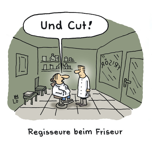 Cartoon: Beim Friseur (medium) by Lo Graf von Blickensdorf tagged hairdresser,friseur,salon,haare,schneiden,haarschneider,coiffeur,barbier,hairstylist,figaro,regisseur,filmregisseur,frisör,filmemacher,spielleiter,cut,schnitt,cutter,film,szene,regie,cinema,kino,kamera,schauspieler,drehbuch,hairdresser,friseur,salon,haare,schneiden,haarschneider,coiffeur,barbier,hairstylist,figaro,regisseur,filmregisseur,frisör,filmemacher,spielleiter,cut,schnitt,cutter,film,szene,regie,cinema,kino,kamera,schauspieler,drehbuch