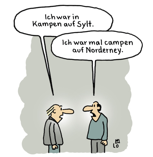 Cartoon: Camper (medium) by Lo Graf von Blickensdorf tagged sylt,kampen,norderney,campen,wortspiel,karikatur,lo,graf,cartoon,nordsee,friesland,sylt,kampen,norderney,campen,wortspiel,karikatur,lo,graf,cartoon,nordsee,friesland