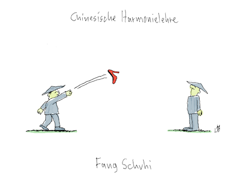 Cartoon: Chinesische Harmonielehre (medium) by Lo Graf von Blickensdorf tagged chinesisch,esotherik,feng,shuhi,konfuzius,chinesisch,esotherik,feng,shuhi,konfuzius