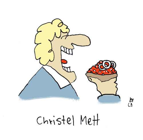 Cartoon: Christel Mett (medium) by Lo Graf von Blickensdorf tagged mett,drogen,mettbrötchen,rauschgift,abhängig,mett,drogen,mettbrötchen,rauschgift,abhängig