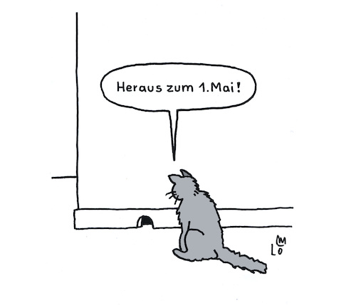 Cartoon: Erster Mai (medium) by Lo Graf von Blickensdorf tagged mai,katze,kater,arbeiterbewegung,arbeiterklasse,karikatur,lo,graf,cartoon,tieremaifeiertag,feiertag,politik,maus,mauseloch,revolutionärer,erster,demonstration,mai,katze,kater,arbeiterbewegung,arbeiterklasse,karikatur,lo,graf,cartoon,tieremaifeiertag,feiertag,politik,maus,mauseloch,revolutionärer,erster,demonstration