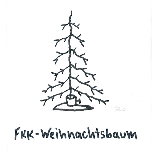 Cartoon: FKK Weihnachtsbaum (medium) by Lo Graf von Blickensdorf tagged freikörperkultur,nackt,ausziehen,weihnachten,weihnachtsbaum,nadellos,hüllenlos,nudisten,freikörperkultur,nackt,ausziehen,weihnachten,weihnachtsbaum,nadellos,hüllenlos,nudisten